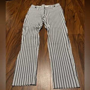 Navy and white strip capri pants
